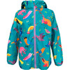 Birds Collage Print Pocket Jacket, Green & Multicolors - Jackets - 1 - thumbnail
