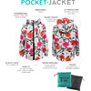 Abi & Flora Print Pocket Jacket, Red - Jackets - 2