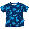 Infant´S Dino Print T-Shirt, Blue - T-Shirts - 1 - thumbnail