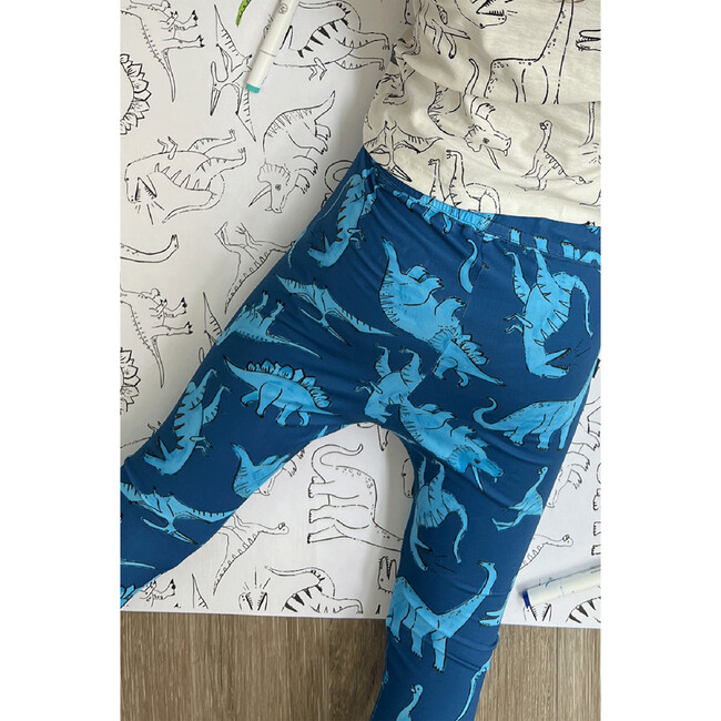 Infant´S Dino Print Ho-Be Jogger Pants, Blue - Pants - 2