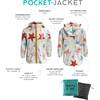 Shine Bright Print Pocket Jacket, White & Multicolors - Jackets - 2