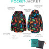Roar Roar Dino Print Pocket Jacket, Black - Jackets - 2
