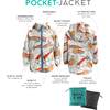 Shooting Stars Print Pocket Jacket, White & Multicolors - Jackets - 3