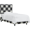 Sawyer Diamond Check Bed, Charcoal - Beds - 1 - thumbnail