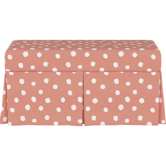 Hamilton Painted Dot Storage Bench, Pink - Ottomans - 2