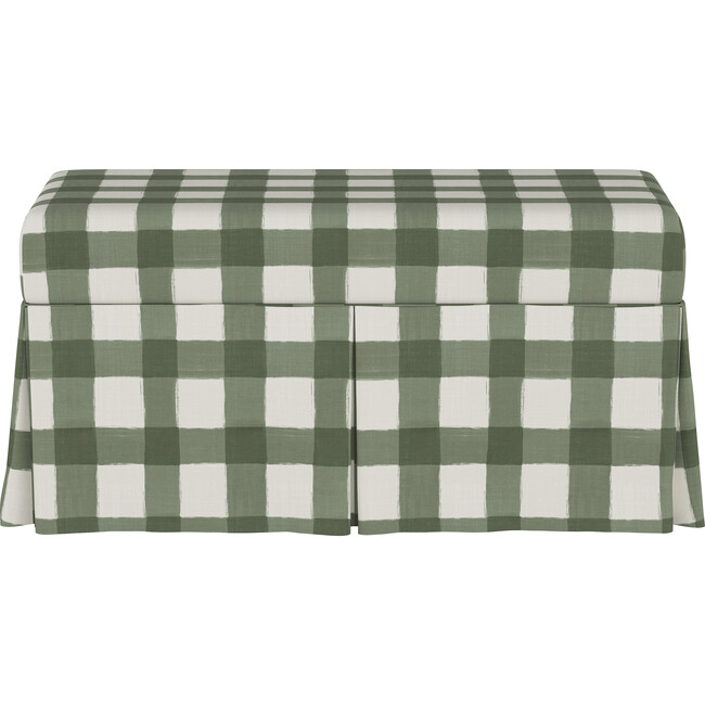Hamilton Buffalo Square Storage Bench, Sage - Ottomans - 2