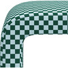 Hale Checkerboard Ottoman, Emerald Blue - Ottomans - 3
