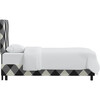 Sawyer Diamond Check Bed, Charcoal - Beds - 3