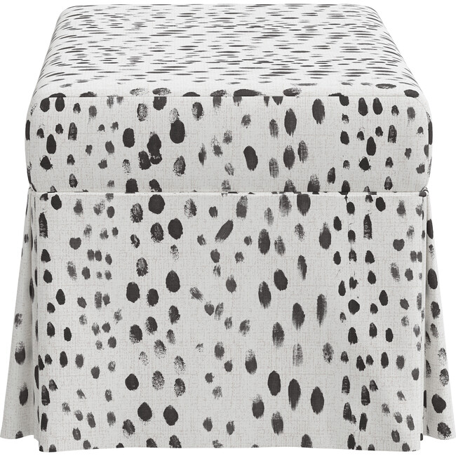 Hamilton Linen Leopard Storage Bench, Ink - Ottomans - 3