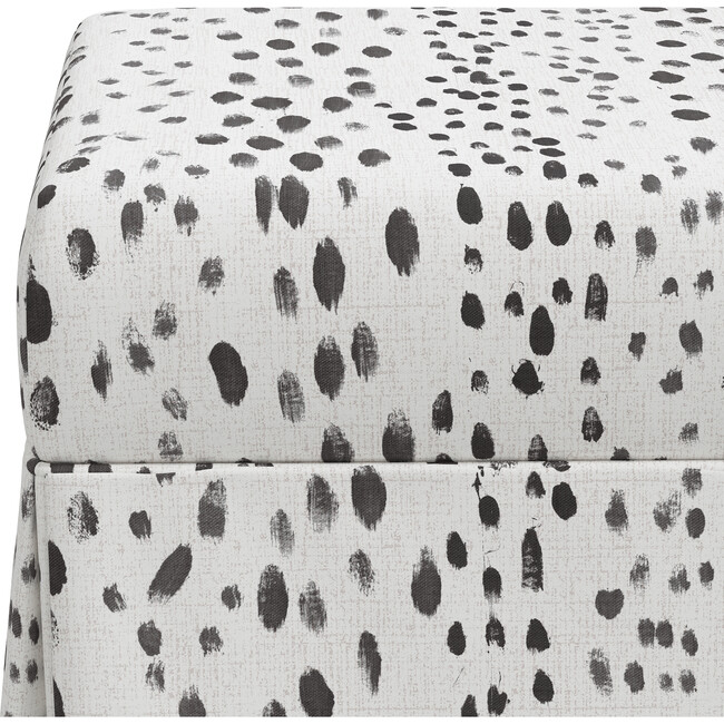 Hamilton Linen Leopard Storage Bench, Ink - Ottomans - 4