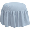 Eloise Prep Stripe Ottoman, Blue - Ottomans - 1 - thumbnail