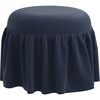 Eloise Velvet Ottoman, Ink - Ottomans - 2