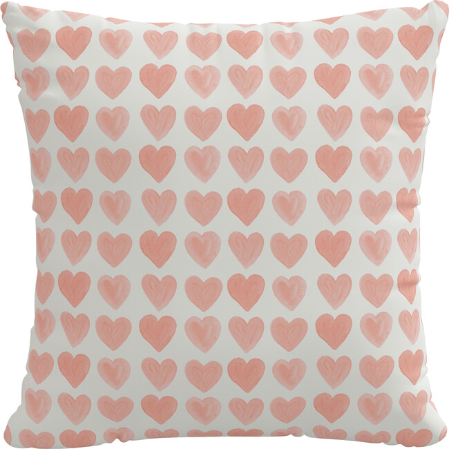 Decorative Hearts Pillow, Peach