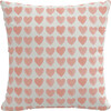 Decorative Hearts Pillow, Peach - Decorative Pillows - 1 - thumbnail
