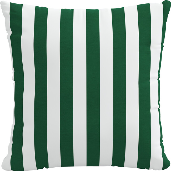 Decorative Canopy Stripe Pillow, Emerald