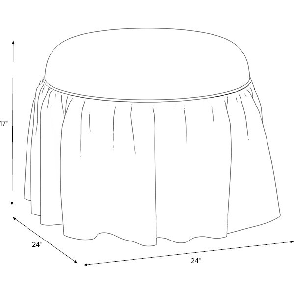 Eloise Velvet Ottoman, Ink - Ottomans - 6