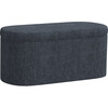 Corbin Corded Velvet Storage Bench, Navy - Ottomans - 1 - thumbnail