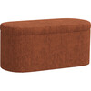 Corbin Corded Velvet Storage Bench, Rust - Ottomans - 1 - thumbnail