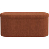 Corbin Corded Velvet Storage Bench, Rust - Ottomans - 2