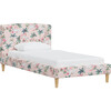 Brayton Palm Leopard Platform Bed, Blush - Beds - 1 - thumbnail