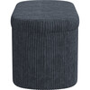Corbin Corded Velvet Storage Bench, Navy - Ottomans - 3
