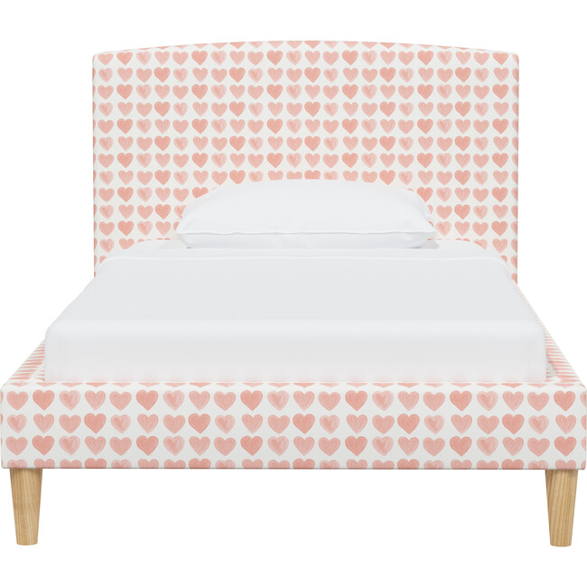 Brayton Hearts Platform Bed, Peach - Beds - 2