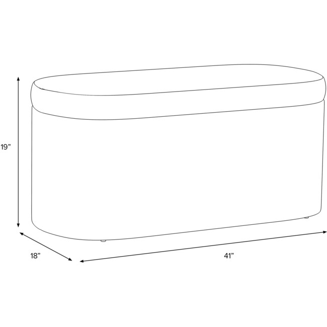 Corbin Halfmoon Storage Bench, Orchid - Ottomans - 5