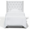 Bellevue Velvet Wingback Bed, White - Beds - 2