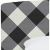 Brayton Diamond Check Platform Bed, Charcoal - Beds - 4