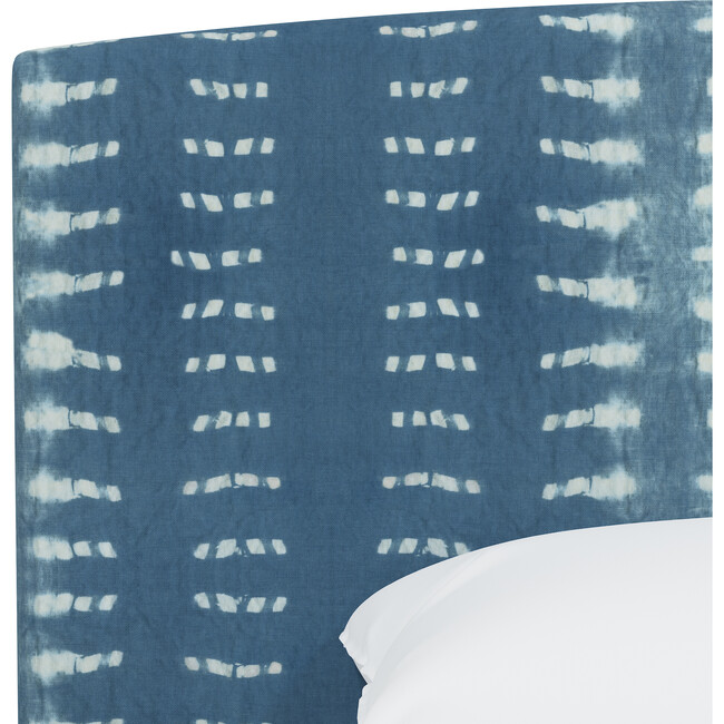Brayton Dotted Stripe Platform Bed, Indigo - Beds - 4
