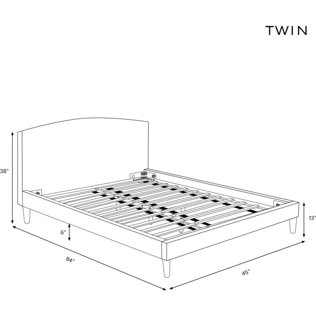 Brayton Sedona Scallop Platform Bed, Pink - Beds - 6