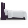 Bellevue Velvet Wingback Bed, Aubergine - Beds - 3