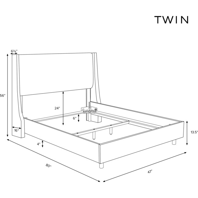 Bellevue Velvet Wingback Bed, White - Beds - 5