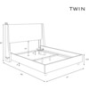 Bellevue Velvet Wingback Bed, Aubergine - Beds - 6
