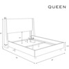 Bellevue Velvet Wingback Bed, Aubergine - Beds - 8