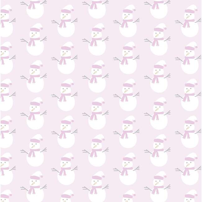 Ava Girls' Pajama Pant Set - Snowman Pink - Pajamas - 2