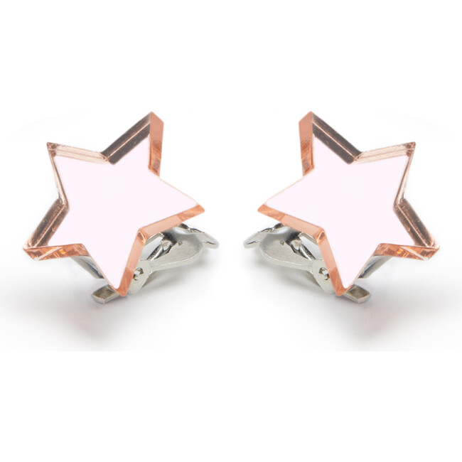 Ballet Star Earrings, Rose Gold - Earrings - 1