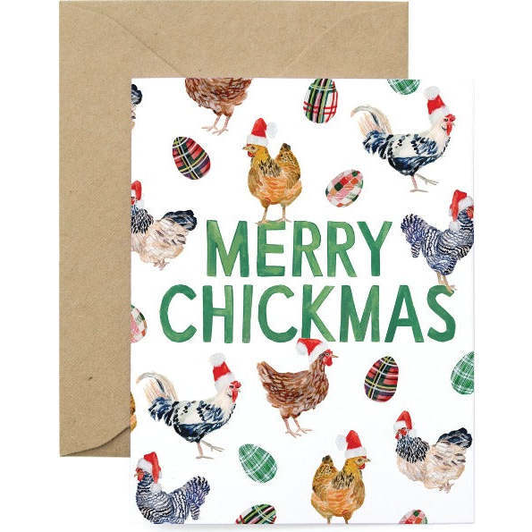 Merry Chickmas Card, Green