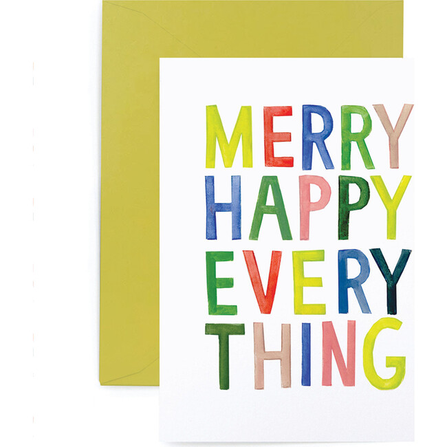 Merry Happy Everything Card, Multi