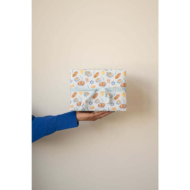 Happy Hanukkah Gift Wrap, Blue - Paper Goods - 3