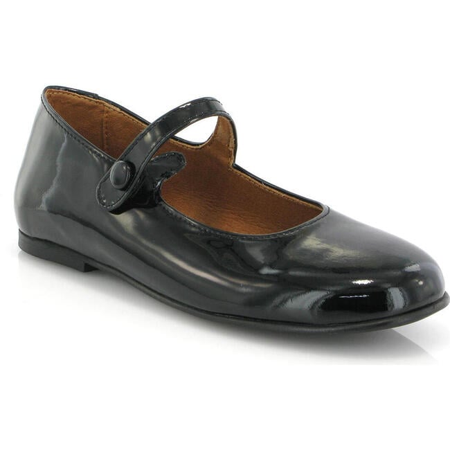 Patent Leather Mary Jane Ballerina, Black - Mary Janes - 2