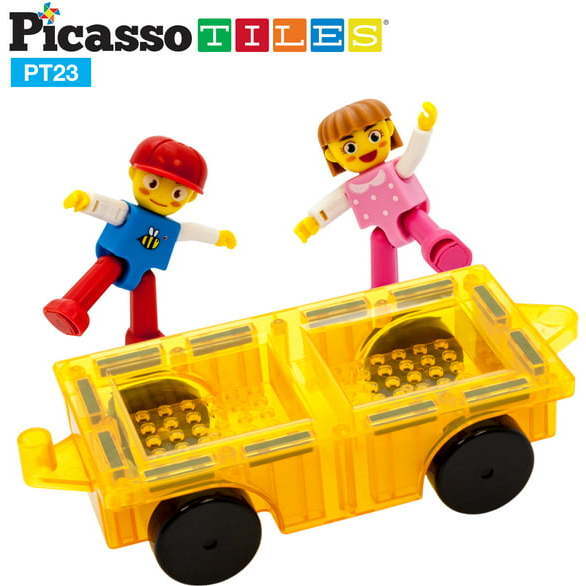 Car Truck with 2 Action Figure Character Set