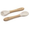 Silicone & Wooden Spoon & Spork Set, Mushroom - Food Storage - 1 - thumbnail