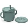 Silicone Sippy & Snack Cup With Lid, Cactus Green - Food Storage - 1 - thumbnail