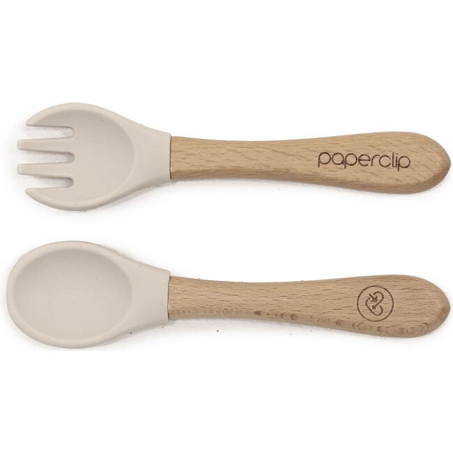 Silicone & Wooden Spoon & Spork Set, Mushroom - Food Storage - 6