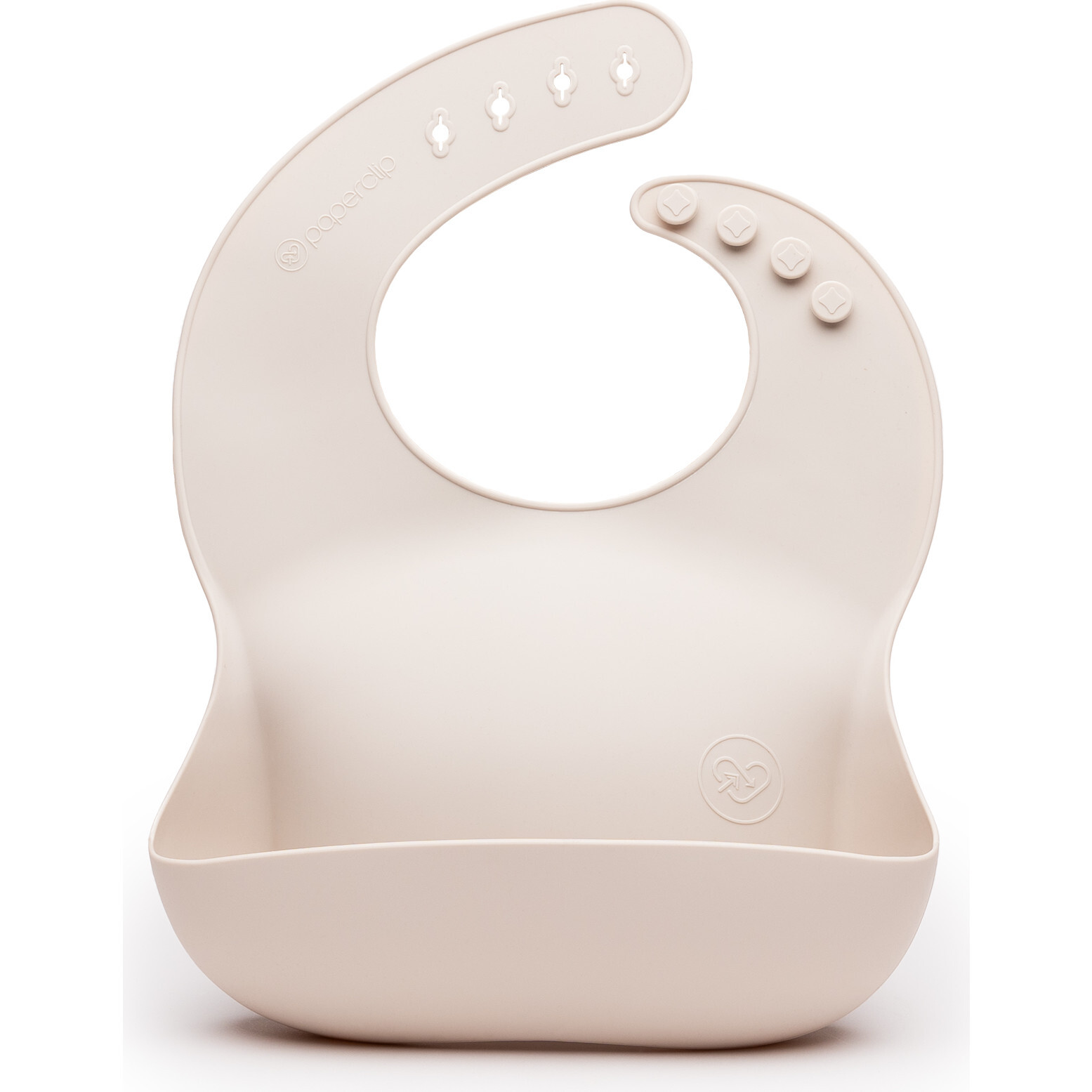 Silicone Catch-All Pocket Bib, Mushroom - Bibs - 1