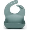 Silicone Catch-All Pocket Bib, Cactus Green - Bibs - 1 - thumbnail