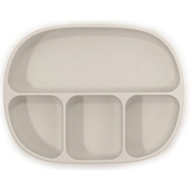 Silicone Rounded Rectangle 4-Section Grip Plate, Mushroom - Food Storage - 3