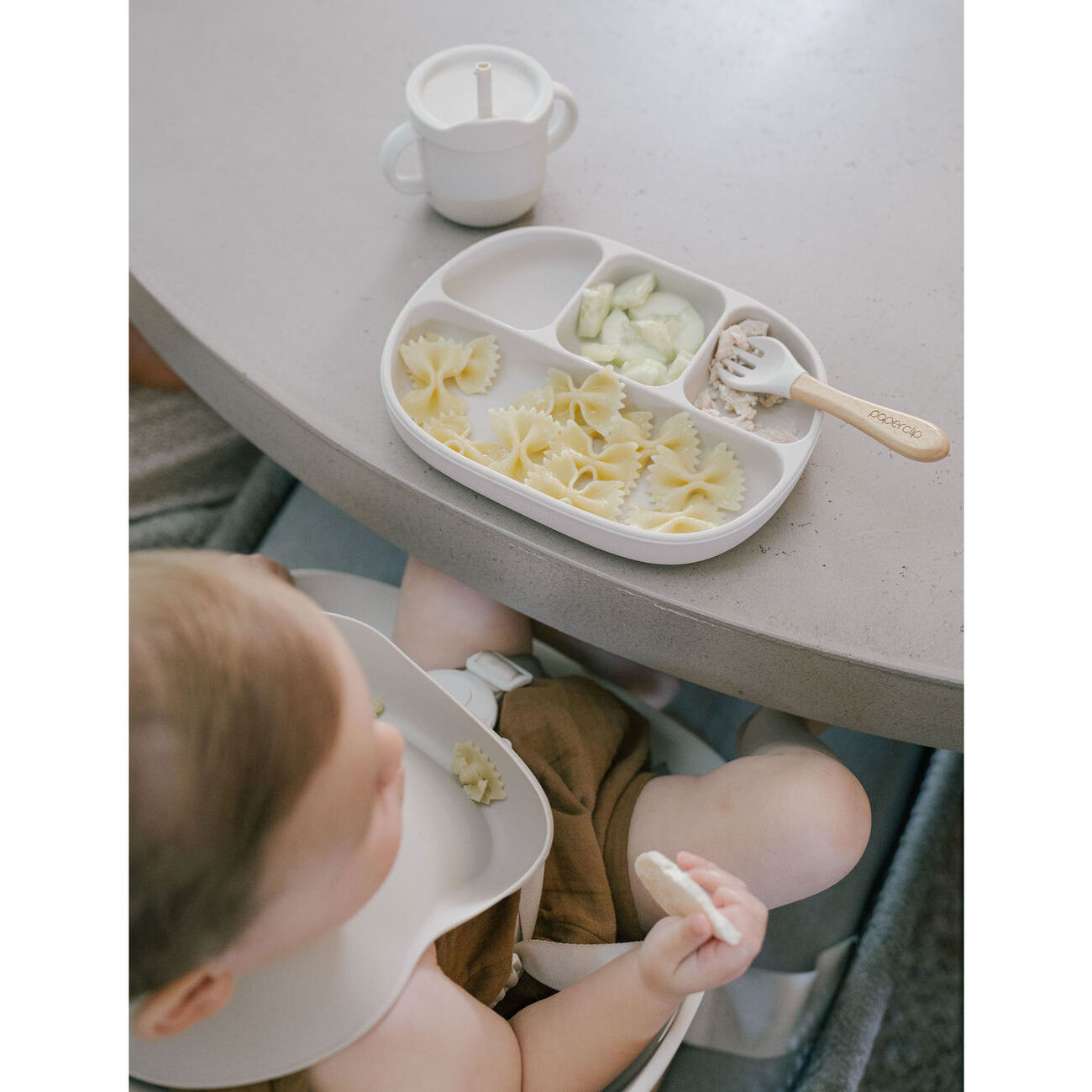 Paperclip Silicone Sippy Cup/Snack Cup, Mushroom