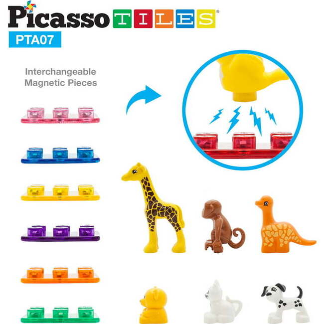 7pc Magnetic Animal Action Figure Set - STEM Toys - 3